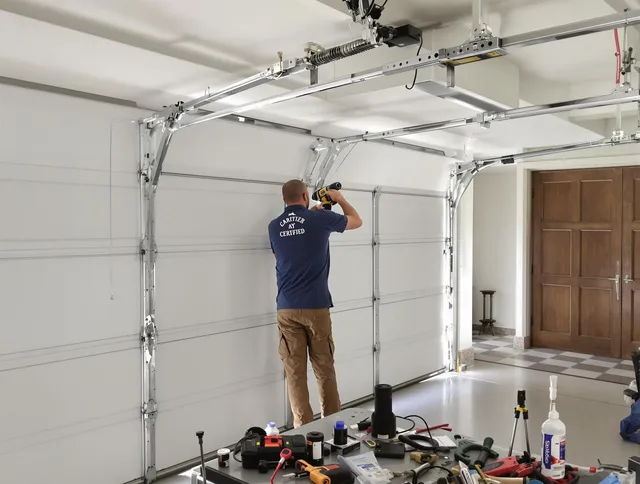 Longmont Garage Door Repair certified technician performing precision garage door repair in Longmont